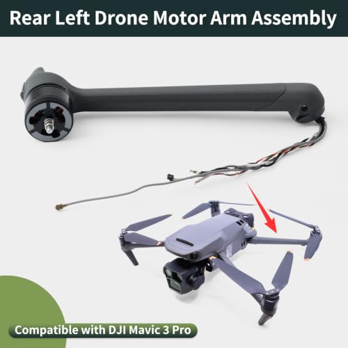 Rear Left Drone Motor Arm Assembly Compatible with DJI Mavic 3 Pro, Spare Parts Lightweight Sturdy Wear-Resistant Back left - color: Mavic3 Pro Rear Left Motor Arm