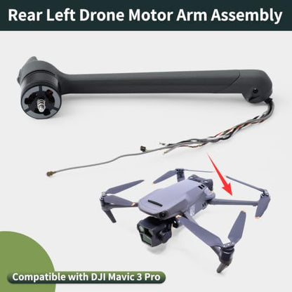 Rear Left Drone Motor Arm Assembly Compatible with DJI Mavic 3 Pro, Spare Parts Lightweight Sturdy Wear-Resistant Back left - color: Mavic3 Pro Rear Left Motor Arm