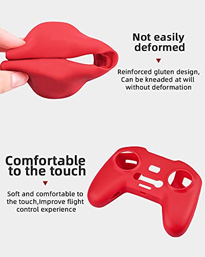 BTG Silicone Sleeve Protective Cover & Lanyard Neck Strap for DJI Avata/Avata 2 / FPV Combo Remote Controller 3 2 Accessories (Black)