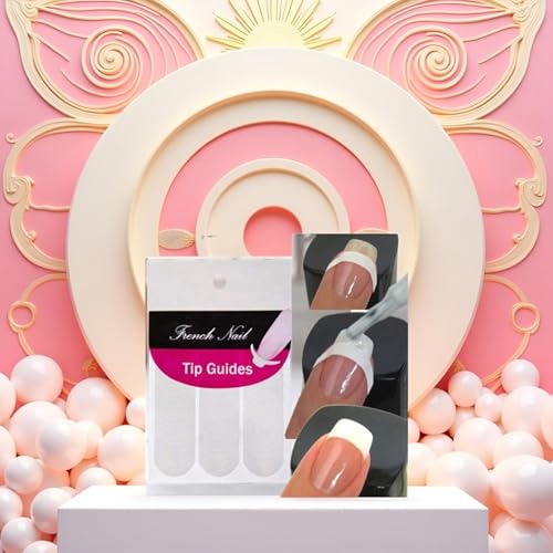 White Nail Art Sticker Set, 240 Pieces French Manicure Edge Guide Tips Form, DIY Stencil Tool for Professional Nail Design