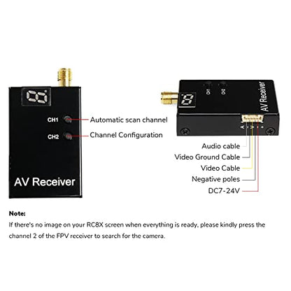 Radiolink 5.8G 48CH Wireless Image Transmission Receiver&5.8G OSD Camera for RC8X Transmitter FPV Display