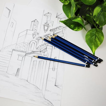 BAZIC PRODUCTS Drawing Sketching Pencils, 8B to HB Graphite, 2-Pack - size: 1 Count (Pack of 2)