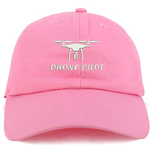 Trendy Apparel Shop Youth Drone Pilot Adjustable Soft Crown Baseball Cap - color: Pink