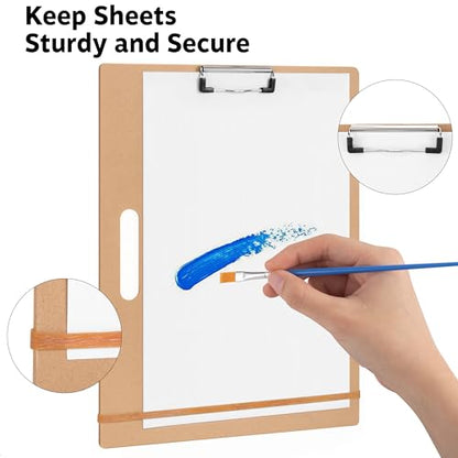 13"x17" Drawing Board with Clip, Rubber Bands and Carry Handle - size: 13"x17", 1 Pack