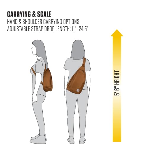 Carhartt Durable Sling Bag, Crossbody Backpack with Side Release Buckle, Tablet Sleeve and Adjustable Strap, Harbor Teal, 10L - color: Harbor Teal
