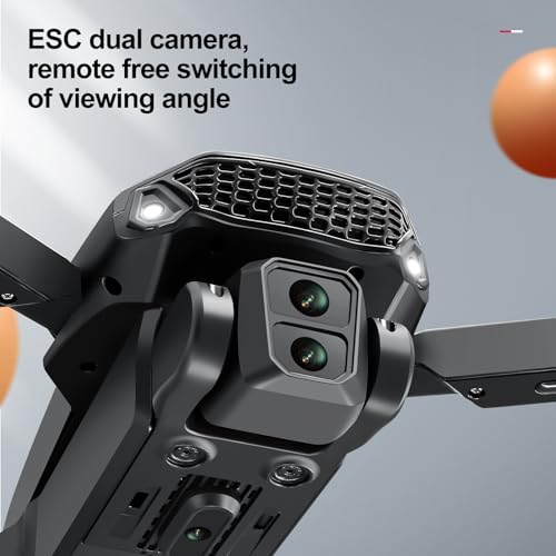 E88 PRO Drone with 4.92-Inch Screen Controller, 2 batteries. - color: Black-2 batteries