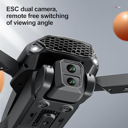 E88 PRO Drone with 4.92-Inch Screen Controller, 2 batteries. - color: Black-2 batteries
