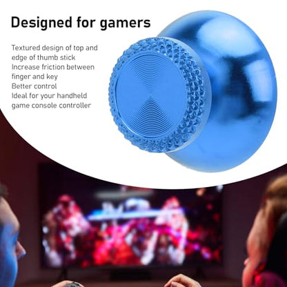 Pomya Thumbsticks for Controller, 2Pcs Metal Thumb Grip Replacement for Handheld Game Console, Aluminum Alloy Analog Thumb Sticks Accessories (Blue) - color: Blue