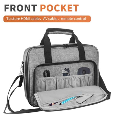 Projector Carrying Bag, Projector Carrying Case, Projector Case, Portable Carrying Bag with Laptop Compartment & Adjustable Shoulder Strap,Portable Bag for Most Major Projector