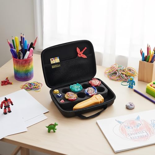 Gyro Compartment Case, Portable Organizer for Competition with Padded Interior, Durable Fabric Material Details with Shockproof Function, Lightweight Unique Selling Points, Home Practice Outdoor 11in
