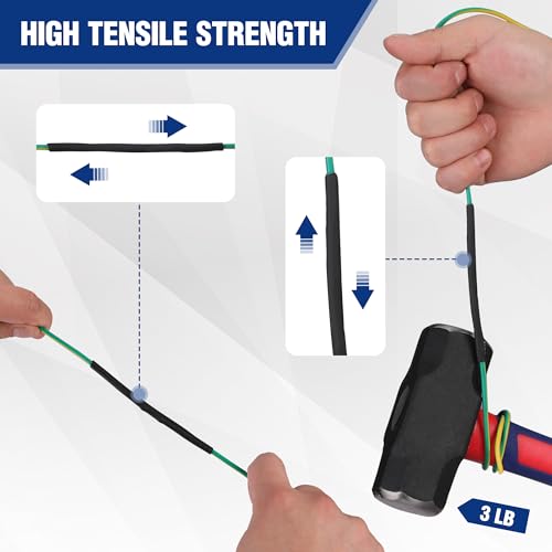 WORKPRO 1/4" Heat Shrink Tubing, 100 ft, 3:1 Dual Wall Adhesive - size: 1/4"-100ft