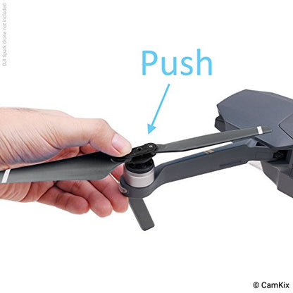 CamKix Propellers for DJI Mavic Pro - 2 Sets (8 Blades) - Black - Quick Release Foldable Wings - Flight Tested - Essential DJI Mavic Pro Accessory - Excellent Reliability and Responsiveness