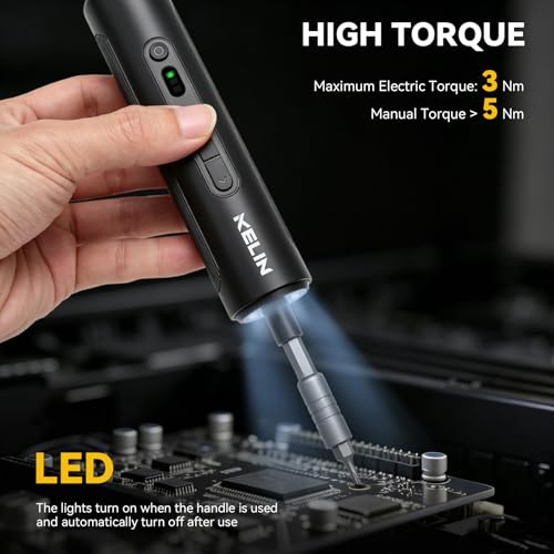 KELIN 44in1 Electric Screwdriver Set 3 Torque Levels S2 Steel Bits