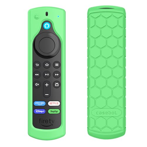 CaseBot Silicone Case for Alexa Voice Remote (2nd & 3rd Generation) - color: Green Glow in the Dark