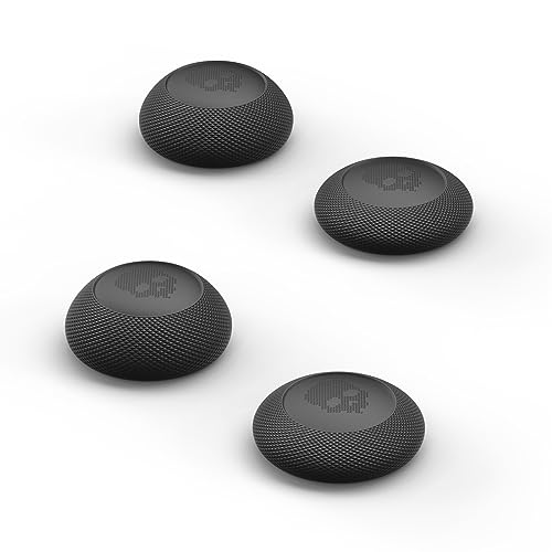 Skull & Co. Convex Thumb Grips Set: Skin, CQC Joystick Cap Analog Stick Cap for Nintendo Switch Pro Controller & PS5 / PS4 / Slim/Pro Controller- Black, 2 Pairs (4pcs) - color: Black, size: Convex-4pcs