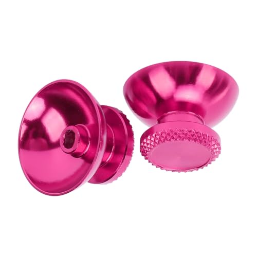 Pomya Thumbsticks for Controller, 2Pcs Metal Thumb Grip Replacement for Handheld Game Console, Aluminum Alloy Analog Thumb Sticks Accessories () - color: Aubergine