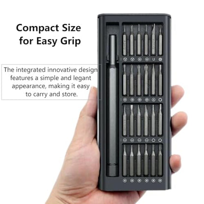 24in1 Mini Precision Screwdriver Set, magnetic Screwdriver case and corrosion-resistant alloy bits for universal phone, computer, home electronics, glasses, watch,clock,drones repair.