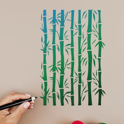 Single Bamboo Branch DIY Painting Stencils for Wall Home Decor - style: Bamboo