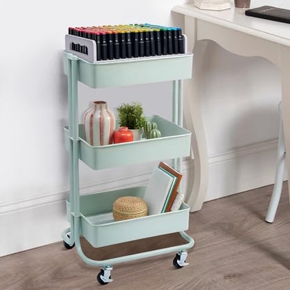 SANFURNEY Marker Pen Organizer Holder for Carts, 180 Slots - size: 180-slot