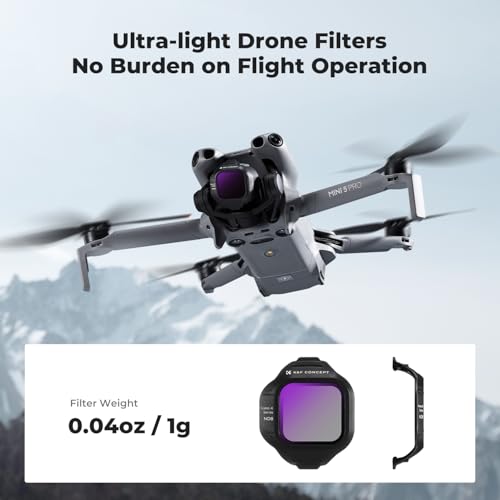K&F CONCEPT ND & CPL Filter Set Compatible with DJI Mini 5 Pro - style: ND8+ND16+ND32+ND64+ND128+CPL