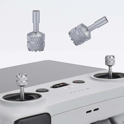 1 Pair Controller Stick Replacement for DJI RC/RC 2，Remote Controller Aluminium Thumb Sticks for DJI Mini 3 Pro/Mini 4 Pro/Air 3 Flip Fly More Combo Drone Accessories(Silver Grey)