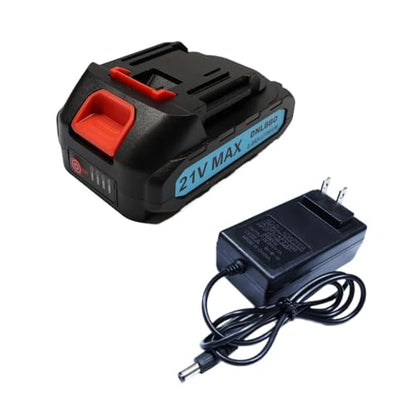 Mini Chainsaw Battery, 21v Lithium Battery - 2.0 Ah Battery with Electric Quantity Display, Include Charger Adapter, Suitable for Cordless Powe - size: 2000mAH