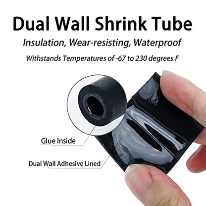 3:1 Marine Grade Dual Wall Heat Shrink Tubing Roll 1-1/4" 10ft Black - size: 1-1/4 inches(30 mm), style: 10 Feet