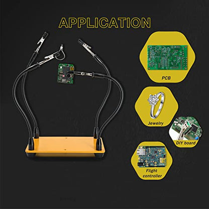 KOTTO Helping Hands Soldering,Third Hand Soldering Tool PCB Holder 4 Arms