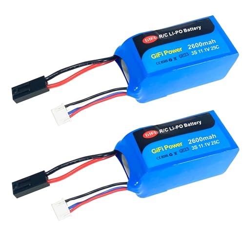 MaximalPower™ Replacement Drone Battery 2600mAh 11.1v & Charger for Parrot AR.Drone 1.0 & 2.0 (1 Charger + 2 Batteries)