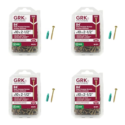 GRK Fasteners R4™ #10 x 2-1/2" Multi-Purpose Framing Screws, 320 PCS - size: #10 x 2-1/2" 320 count