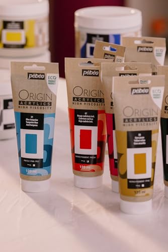 PEBEO Origin Acrylics 120ml Matte Acrylic Paint, Cadmium Red Hue - color: Cadmium Red Hue
