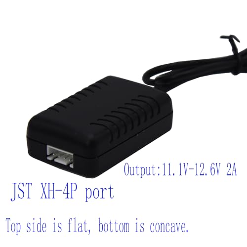 Blomiky 2 Pack 11.1V 2000mA XH-4P Plug USB Charge Cable for 3S Lipo Battery /11.1V 2A USB 2