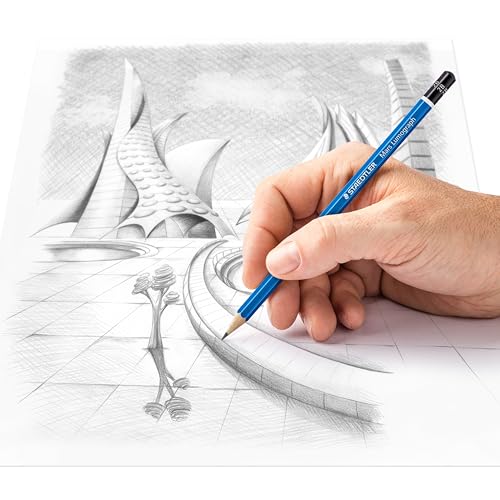 STAEDTLER Mars Lumograph 2B Graphite Art Drawing Pencil, 6 Pencils - size: 6 Count (Pack of 1)