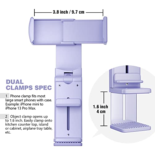 Perilogics Airplane Phone Holder Mount, Plane Travel Essentials - color: Lavender