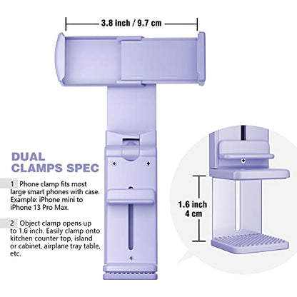 Perilogics Airplane Phone Holder Mount, Plane Travel Essentials - color: Lavender