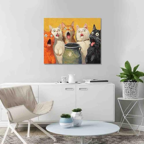 DYAIANGMU Cat Paint by Numbers Kit for Adults Beginners 19.6X15.7 inch - color: MT5725