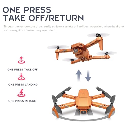 Small Drones for adults, Mini Drone 4K Dual Camera with 3D Flips, Altitude Hold, Headless Mode, Gesture Operation, Gravity Sensor, 2.4Ghz Foldable RC Quadcopter Drone for Beginner
