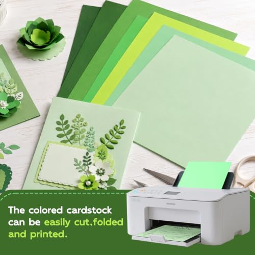 25 Sheets Green Cardstock 8.5 x 11 Green Construction Paper - color: Green