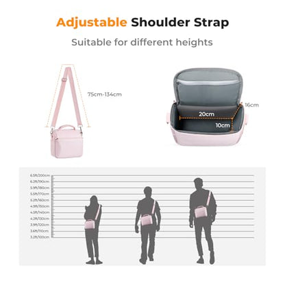 K&F CONCEPT Camera Sling Bag Small Crossbody Case - color: 02-Pink