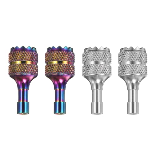 MECCANIXITY 2 Set Aluminum Controller Stick, Replacement Joystick Remote Controller Joystick Stick for Mini4 Pro Air3S Drone Remote Accessories, Colorful/Silver - color: Colorful/Silver