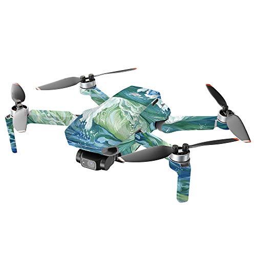 MIGHTY SKINS Compatible with DJI Mini 2 Portable Drone - Cyclone Wave | Protective, Durable, and Unique Vinyl Decal wrap Cover | Easy to Apply, Remove, and Change Styles | Made in The USA - color: Cyclone Wave