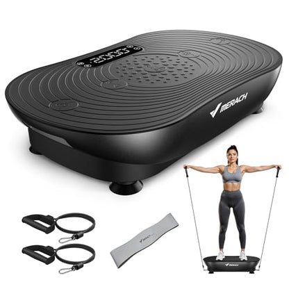 Merach V33 Pro Vibration Plate Exercise Machine with Touchscreen, 99 Speeds - color: Black