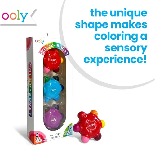 Ooly Color Burst Grip Crayons for Toddlers, Set of 3 - style: Grip Crayon