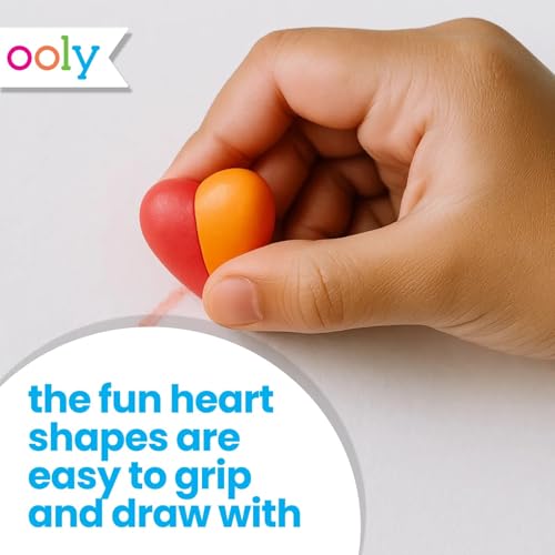 Ooly I Heart Art Erasable Twistable Crayons, Set of 12 - style: Heart Crayons