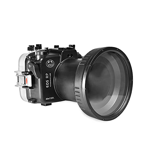 Sea frogs Waterproof Housing Case Underwater Diving Camera Case with Flat Long Port 40M/130FT for Canon EOS RP