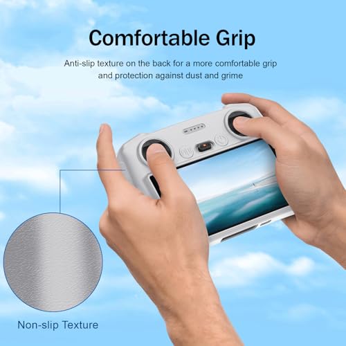 RC Protective Silicone Cover for DJI RC Drone Remote Controller, Anti-Glare Screen Shade & Shockproof Case Controller Accessories,Compatible with DJI Mavic 3/DJI Mavic 3 Cine/DJI Mini 3 Pro - color: Grey, style: RC Remote Controller