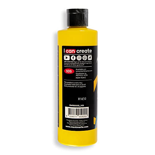Mont Marte SuperCell Pouring Paint 240ml - Bright Yellow - color: Bright Yellow