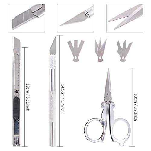 Keadic 43Pcs Tools Gunpla Tool Kits Model Tool Kit Hobby Building Tools Kit Professional Model Tools Kit Modeler Basic Tools Craft Set for Hobby Building