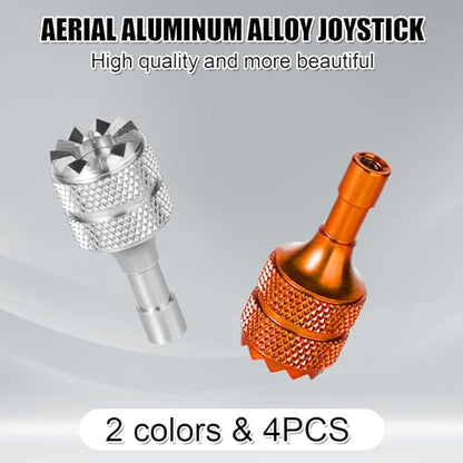 4pcs Mini Joystick Replacement Compatible with DJI Mini 3 Pro - color: Orange Silver