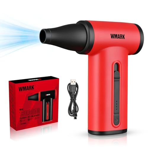 WMARK Compressed Air Duster Rechargeable Cordless Handheld Mini Blower - color: Red